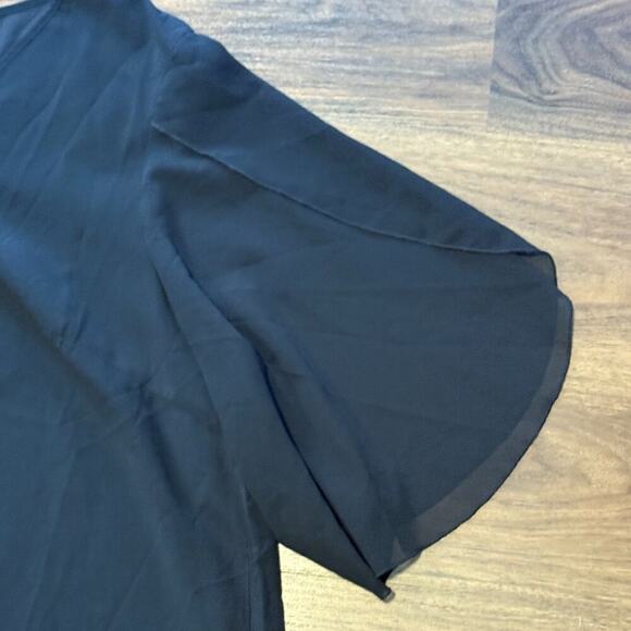 BloomChic Black Blouse Women’s Plus Size 26 Short Sleeve Flowy Top NWOT - Picture 3 of 7